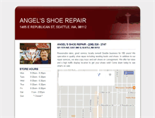 Tablet Screenshot of angelsshoerepair.com